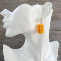 Corn Earrings on Niobium Earwires, Fun Country Girl Gift, Super Hypoallergenic Ear Wires for Even the Most Sensitive Ears