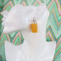 Corn Earrings on Niobium Earwires, Fun Country Girl Gift, Super Hypoallergenic Ear Wires for Even the Most Sensitive Ears