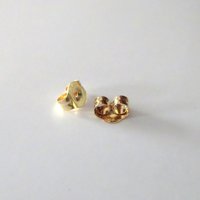 14k Solid Gold Earring Backs for Standard Post Stud Earrings, SMALL Yellow Gold Friction Ear Nuts, Made in the USA, Sold Individually