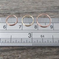 Nose Rings Set of Two, 20g Hoops, Mix and Match: Rose-Gold Filled, Gold Filled, or Sterling Silver Rings - Nose, Helix, Etc. Made In USA