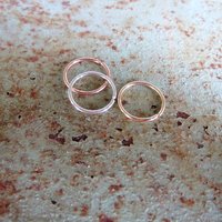 Nose Rings Set of Two, 20g Hoops, Mix and Match: Rose-Gold Filled, Gold Filled, or Sterling Silver Rings - Nose, Helix, Etc. Made In USA