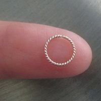 One Pair of Twisted 14k Rose Gold Earrings; Solid Gold Hoops for Lobes, Cartilage, Nose, or Other Piercings