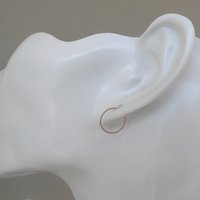 One Pair of Twisted 14k Rose Gold Earrings; Solid Gold Hoops for Lobes, Cartilage, Nose, or Other Piercings