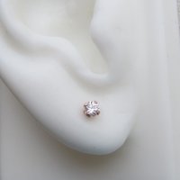 Rose Gold Filled CZ Studs; Small, Cubic Zirconia Earrings, Cartilage Jewelry; Perfect Gift for Bridesmaids!
