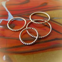 14k Gold Twisted Hoop, 21g Nose Ring, Septum Hoop, Cartilage Earring