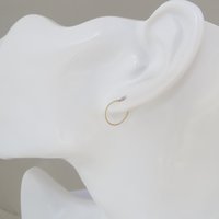 14k Gold Twisted Hoop, 21g Nose Ring, Septum Hoop, Cartilage Earring