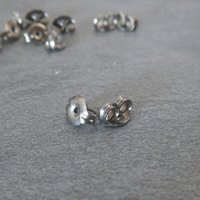 Titanium Earring Backs; Nickel-Free, Hypoallergenic Ear Nuts for Standard Post Earrings, Lightweight, Small but Sturdy - Made in USA