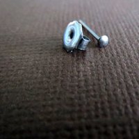 Niobium Tiny Stud Post Earrings, Grey Niobium Relief Studs, Womens or Mens Earrings - Hypoallergenic Lobe or Cartilage Stud Earrings