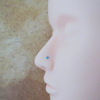 Niobium Nose Ring, Tiny Nose Stud in Green, Purple, or Blue; Nickel-Free Hypoallergenic Nose Jewelry - 100% Made in the USA