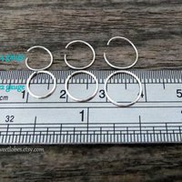 Argentium Silver Nose Ring, Skinny Seamless Hoop, 20, 22, 24, or 26g Cartilage, Nose, Lip, Helix Ring, Virtually Any Piercing! Made in USA