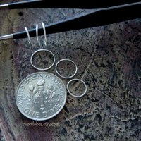 Argentium Silver Nose Ring, Skinny Seamless Hoop, 20, 22, 24, or 26g Cartilage, Nose, Lip, Helix Ring, Virtually Any Piercing! Made in USA