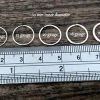 Argentium Silver Hoop, 10 mm Earring for Cartilage, Earlobe, and More