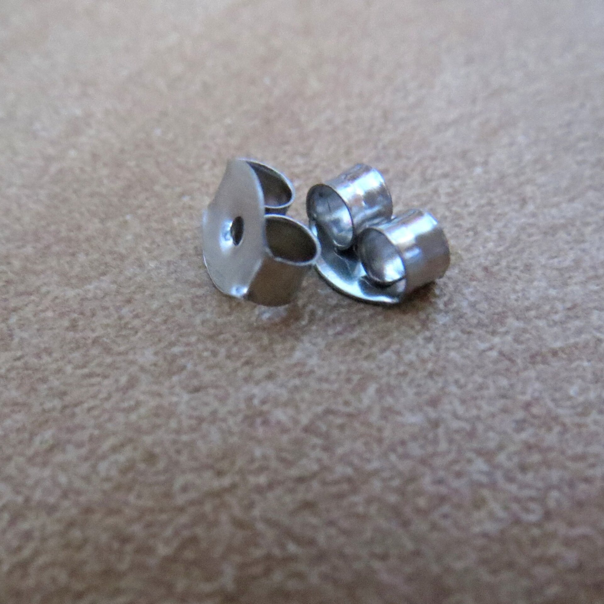 Stainless Steel Earring Backs, 10 Pairs Ear Nuts for Standard Post Earrings - Made in the USA