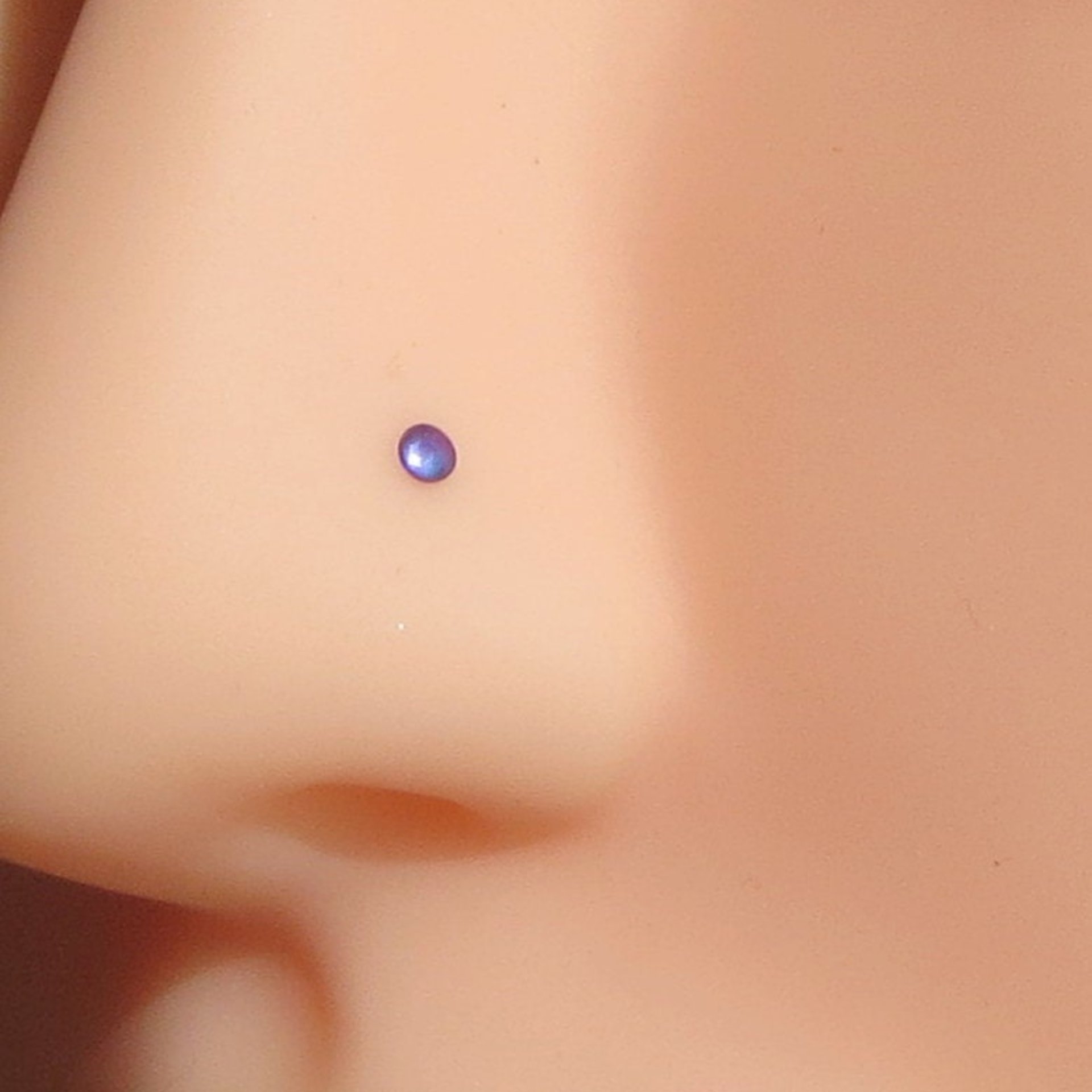 Niobium Nose Ring, Tiny Nose Stud in Green, Purple, or Blue; Nickel-Free Hypoallergenic Nose Jewelry - 100% Made in the USA